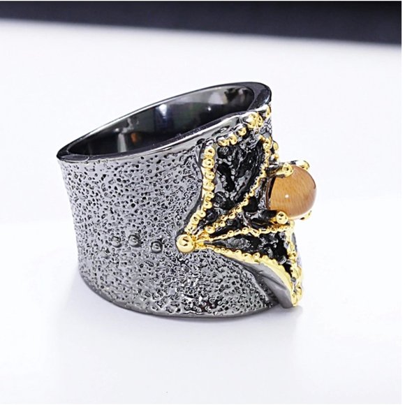 NEW Italian Jewelry Fissure Zircon Ring - Picture 3 of 13